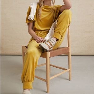 Anthropologie Linda Velvet Jumpsuit